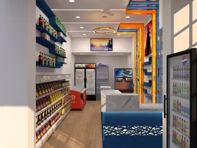 Retail Shop Low-poly 3D model