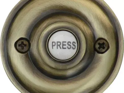 Traditional Hard-wired Metal Door Bell Push Button Free 3D model