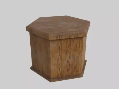 Wooden Stand  Low-poly 3D model