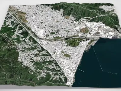 Cityscape Lower Hutt New Zealand 3D model