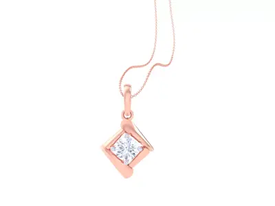 Women Solitaire Super Light Weight Pendant 3D print model