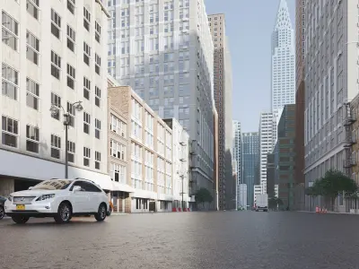 New York City Street scene 3D model