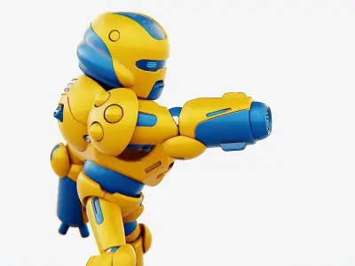 COMBAT DROID COLOBO  RIGGED 3D model