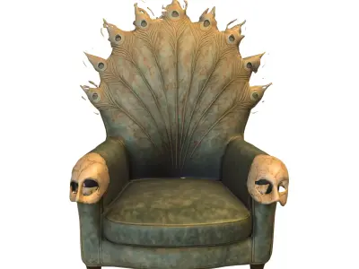 Pack Armchair Low-poly 3D model