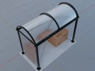 Smoke Area Low-poly 3D model