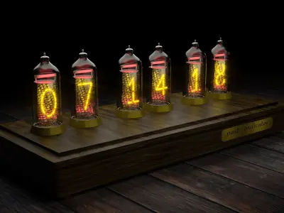 Nixie tube clock  3D model