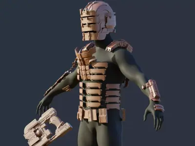 Full Set Armor and Plasma Cutter - Dead Space 2023 Remake 3D print model