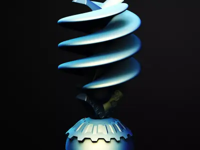 The Helix Valut Building Scifi 3D Printable STL File 3D print model