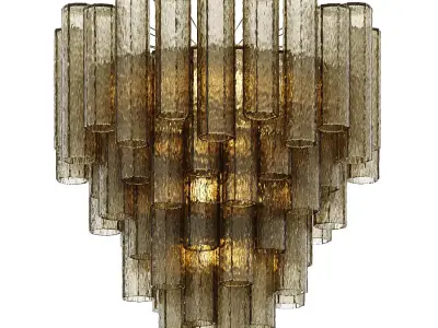  Murano Chandelier 48 Pink Glass Tubes Low-poly 3D model
