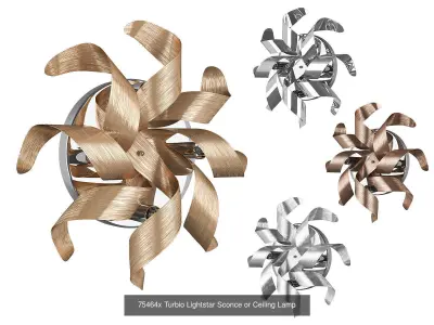 754 Turbio Lightstar Collection of Modern Lamps 3D Model Pack