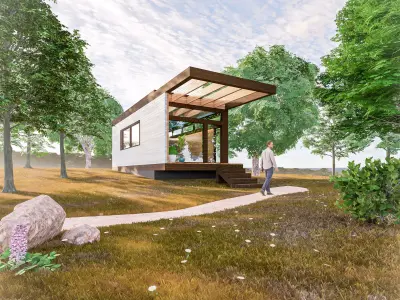 Wood House 1 Low-poly 3D model