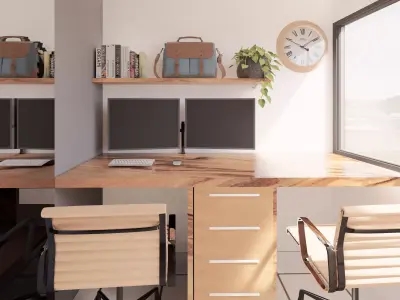 Minimalist Bungalow Residential 3D model