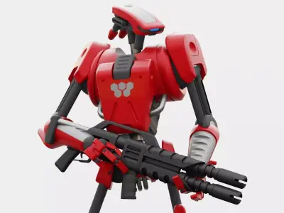 BATTLE DROID CA-20 RIGGED 3D model