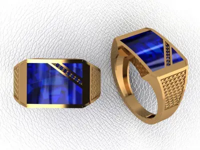 ring 50 pieces drawing 3d rihone drawing ring rings 3D print model