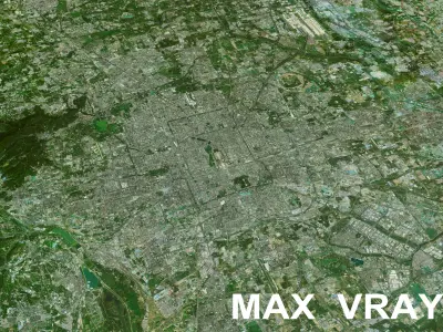 Beijing city and surroundings 3D model