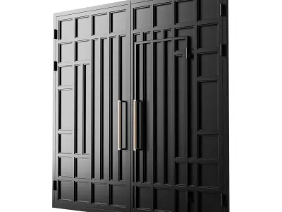 Gate black hi tech 3D model