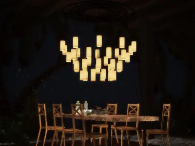 Cirio Chandelier Low-poly 3D model