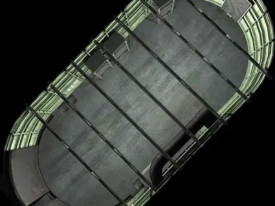 Bunker garage Low-poly 3D model