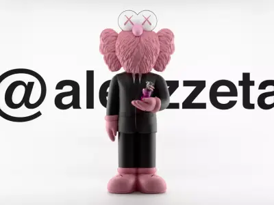 Kaws BBF Christian Dior Miss Dior Bobby Dog Perfume Textured 3D model