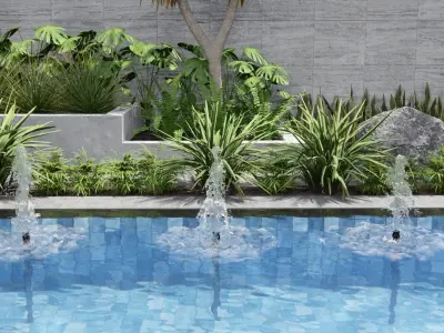 DAISY vert jetters lumion fountains Low-poly 3D model