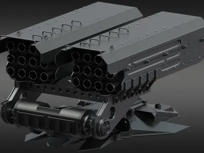 SciFi Missile Launcher 3D model