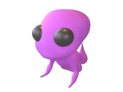 Alien Baby v1 002 Low-poly 3D model