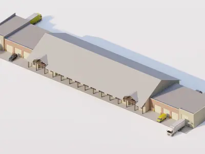 Warehouse-Warehouse Building 3D model