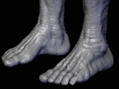 Realistic Alien 10 Sculpt 3D model