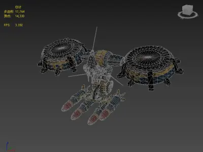 Next generation missile unmanned aerial vehicles Low-poly 3D model