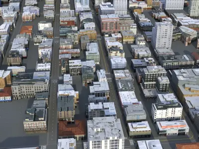 City 96 Low-poly 3D model