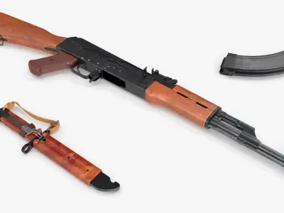  Kalashnikov AKM Battle Rifle with Bayonet 