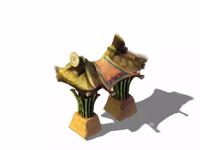 Xiqiao City - Gate - Bamboo Tower 3D model