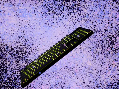 RGB Gaming Keyboard Low Poly 3D Print  Game Asset Low-poly 3D model