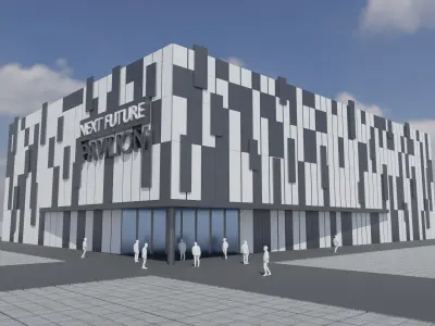 future pavilion Low-poly 3D model
