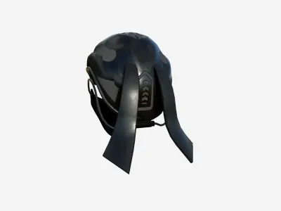 SciFi Ninja Mask A01 Latex Black - Character Design Fashion Low-poly 3D model
