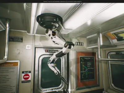 Sci-Fi Robot Arm Low-poly 3D model