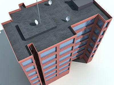 Red Brick Building 48 3D model