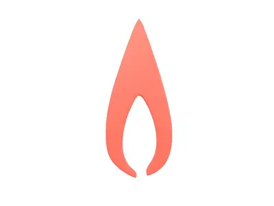 Fire Symbol v2 001 Low-poly 3D model