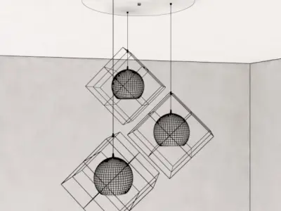 Diamond ceiling lamp 3D model