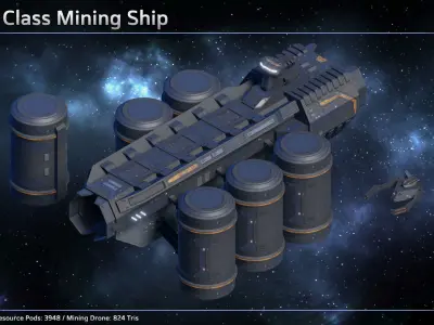 Spaceship Civilian Ship Collection II 3D Model Pack