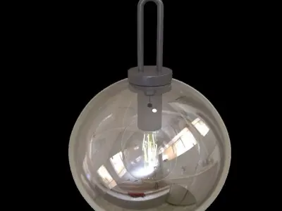 Light glass globe pendant Free 3D model