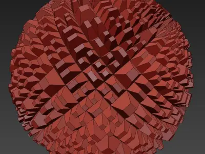 Futuristic Ball Low-poly 3D model