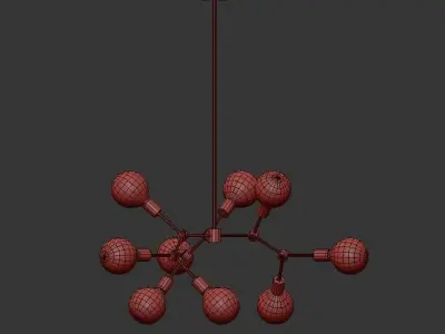 LEGYI leely chandelier - gold 3D model