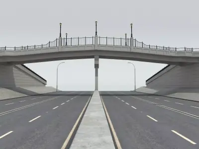 Pedestrian Bridge 3D model