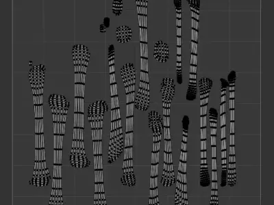 Skull Staff Low-poly 3D model