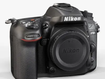 Nikon D7100 DSLR camera Low-poly 3D model