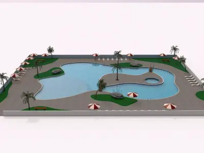 Camp swimming pool 3D model