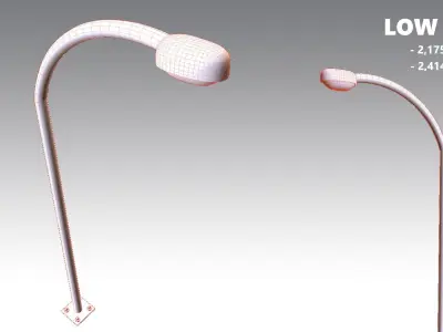 Street Light Pole Low-poly 3D model