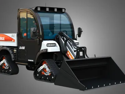 UW56 - Toolcat Quad Tracks - Utility Work Machine - Bucket 3D model