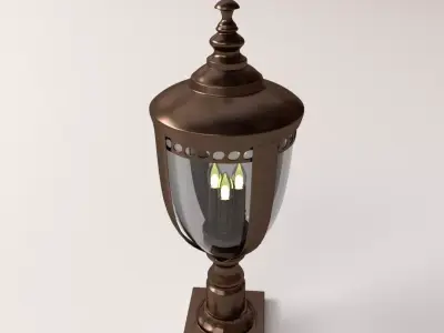 Post Lantern 3D model